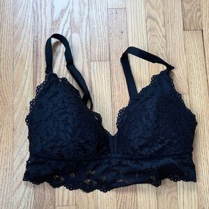 Momanda Elegant Black Lace Nursing Bra